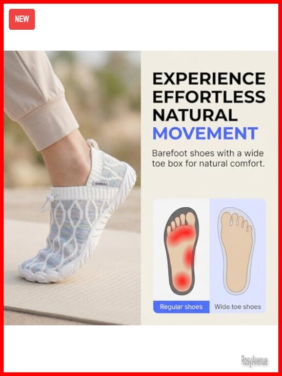 Amazon.com | nimbao Barefoot Shoes Women & Men – Cloud Walk  Zero Drop Sole Wide Toe Box Breathable Knit Barefoot Walking Shoes